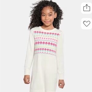 PLACE Girls' Sweater with Floral Pattern